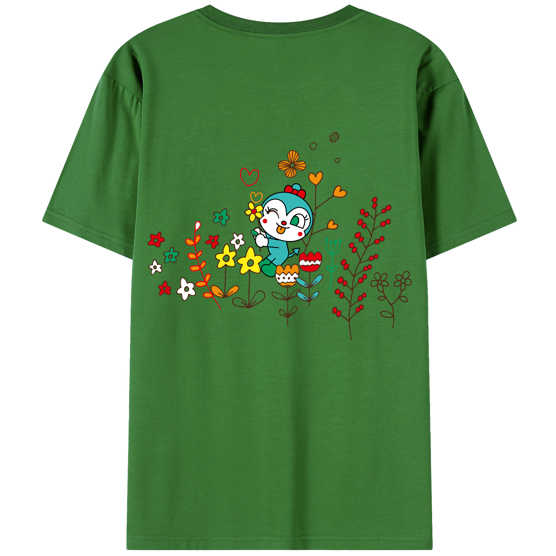 （画像用） アンパンマン Anpanman レディース半袖Tシャツ(バックプリント)